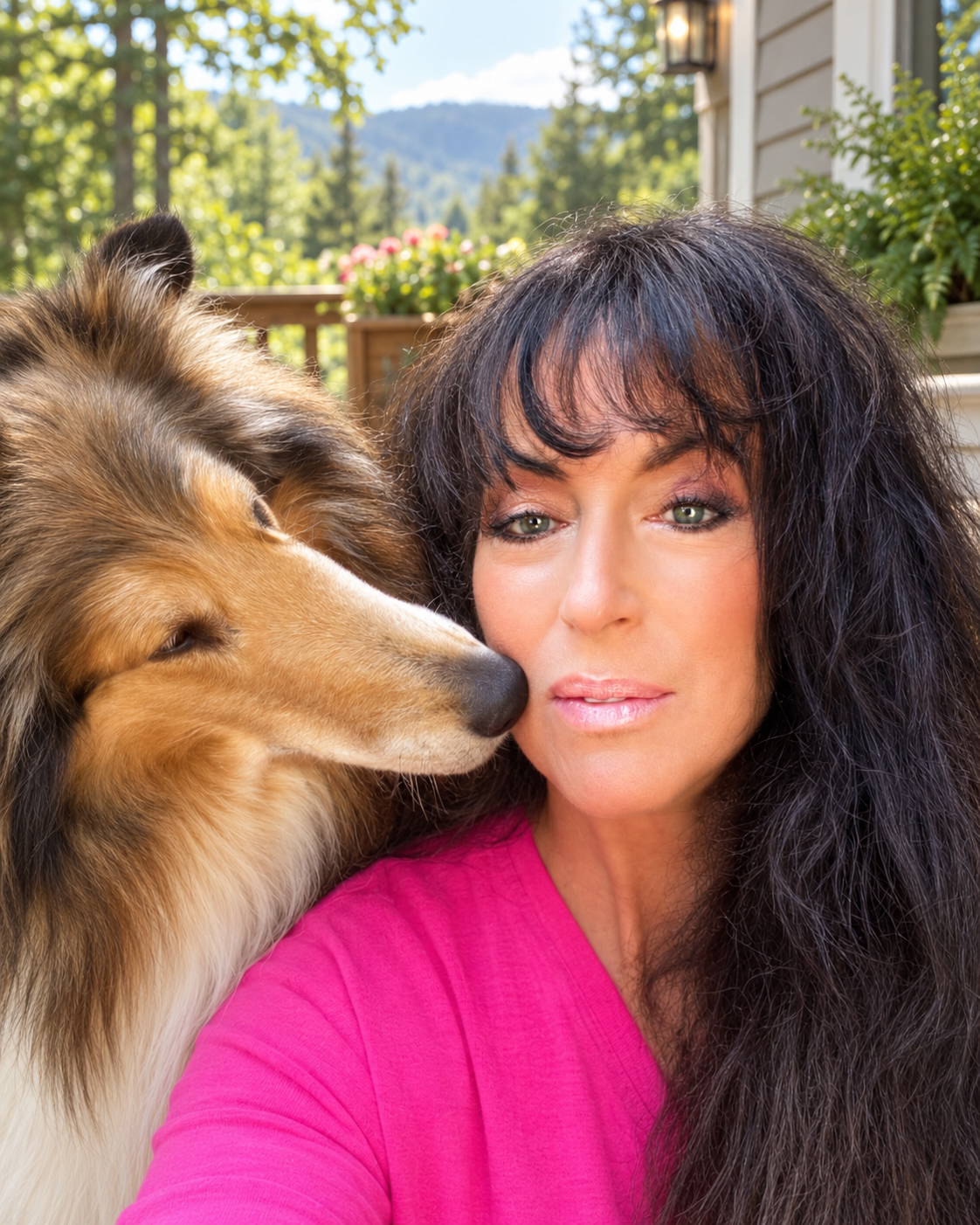 Paris kissing Jill