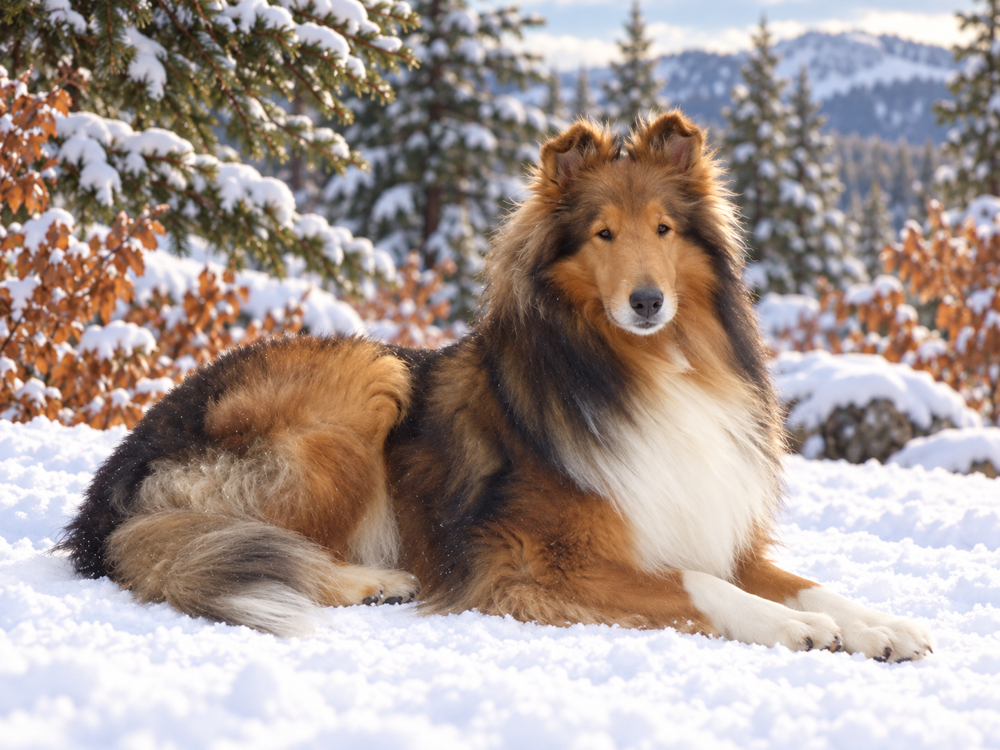 Tiara in the snow